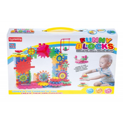 ชุดตัวต่อฟันเฟืองอัจฉริยะ Funny Blocks ขนาด 108 ชิ้น